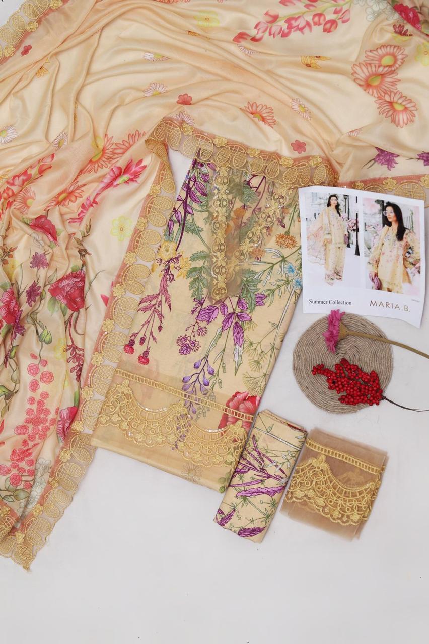Embroidered 3 Piece Lawn Suit – Summer Collection 2026