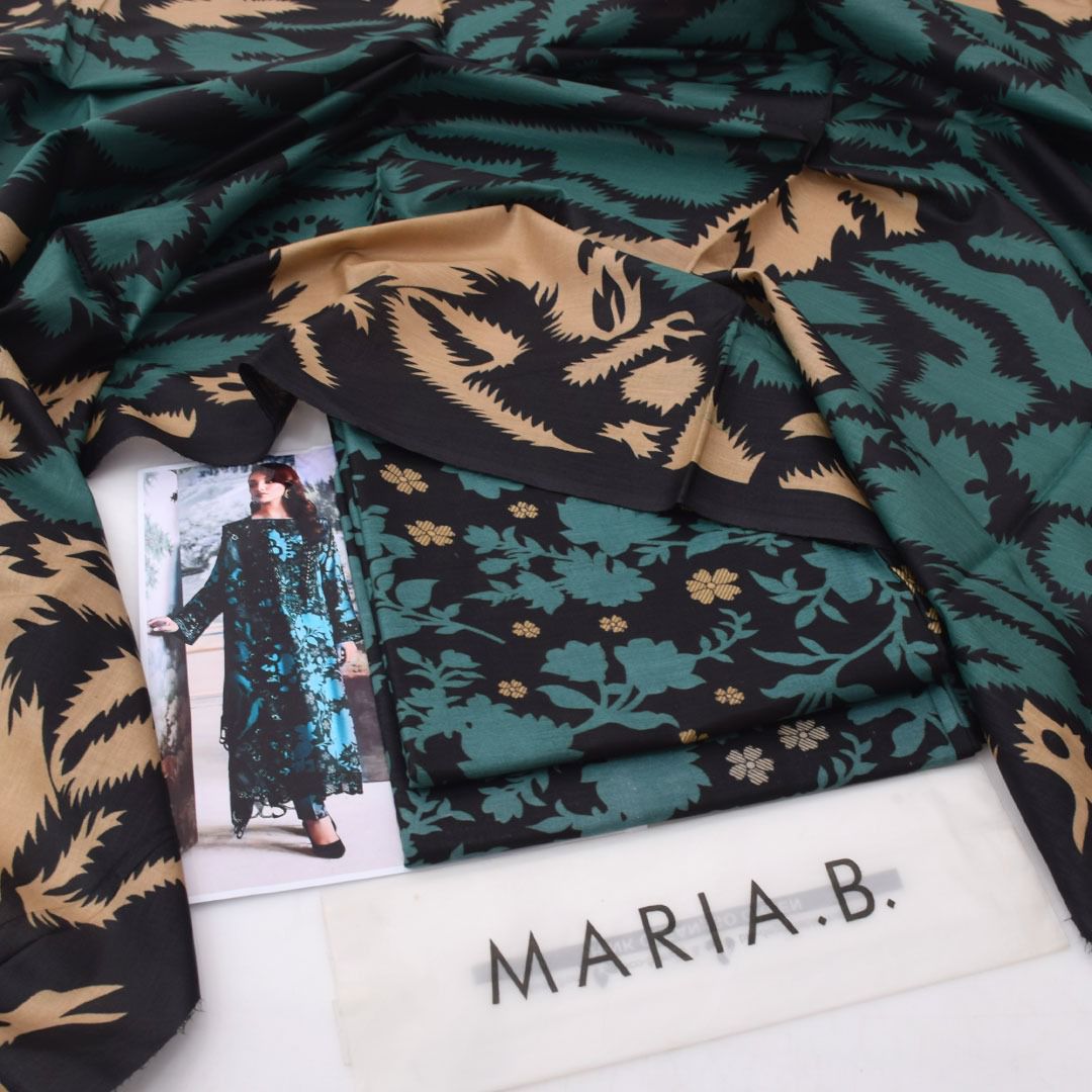 Maria B MP-1AB Chikankari Lawn 3PC Suit with Chiffon Dupatta