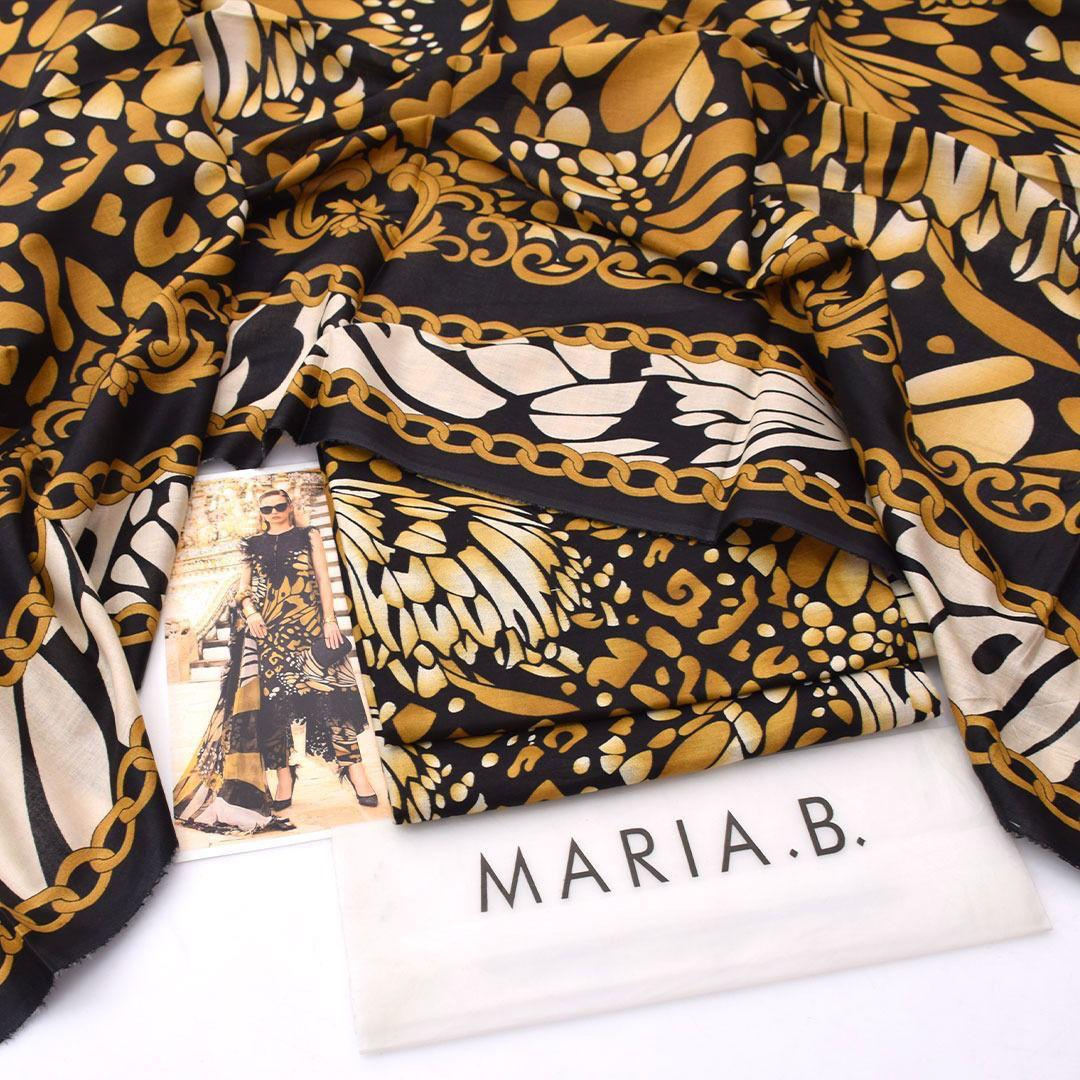 Maria B MP-1AB Chikankari Lawn 3PC Suit with Chiffon Dupatta