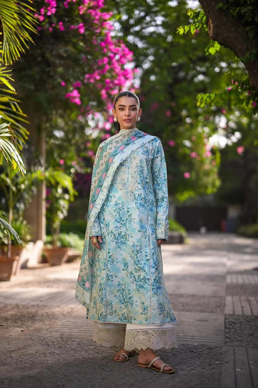 Zaib Embroidered 3 Piece Lawn Suit – Summer Collection 2026