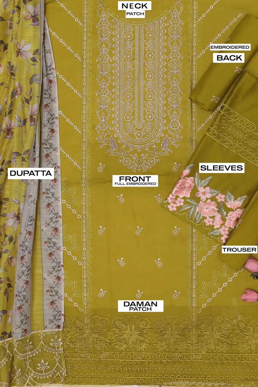 Maria B Embroidered 3 Piece Lawn Cotton Suit – Summer Collection