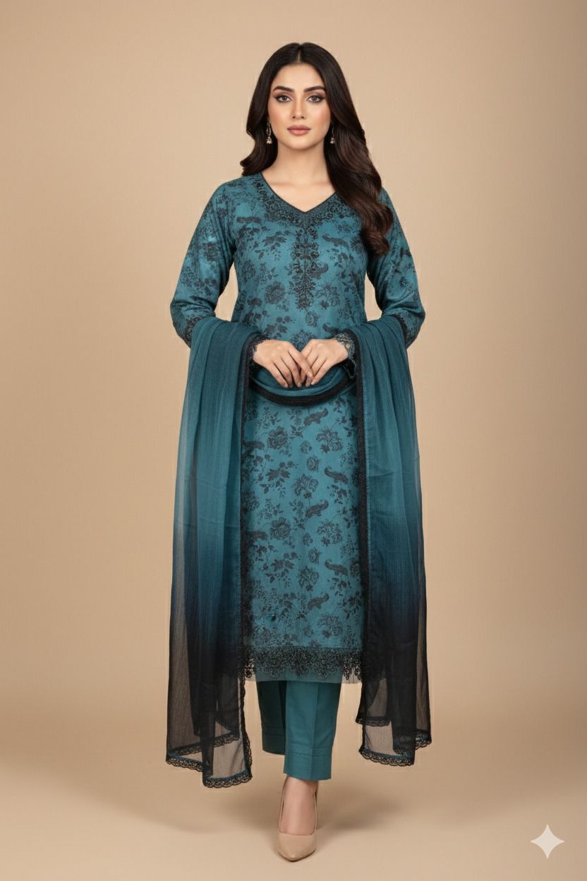 Embroidered 3 Piece Lawn Suit – Summer Collection 2026