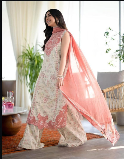 Zaib Embroidered 3 Piece Lawn Suit – Summer Collection 2026