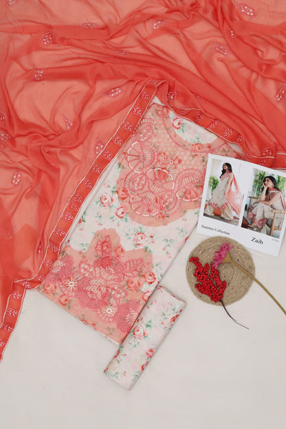 Zaib Embroidered 3 Piece Lawn Suit – Summer Collection 2026