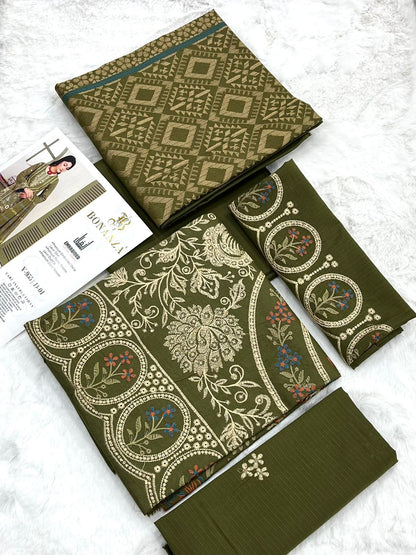 Bonanza Embroidered 3 Piece Pure Lawn Suit – Airjet Bana Dora Collection