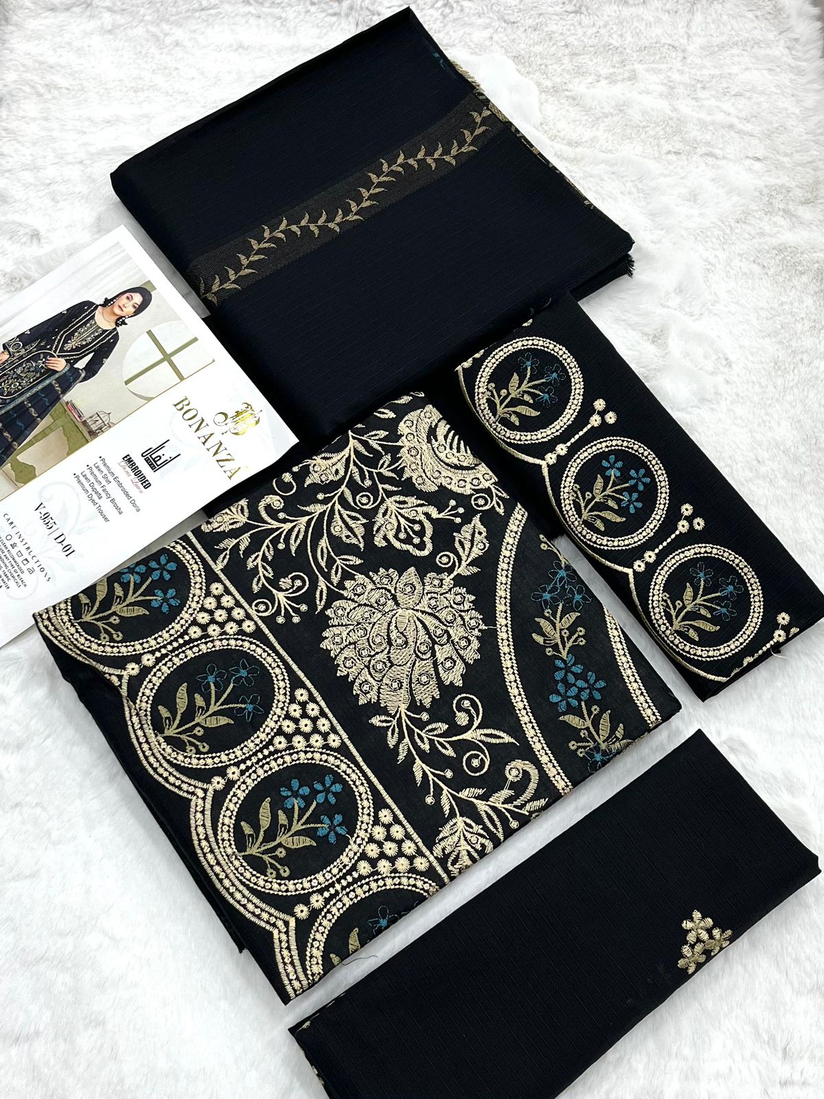 Bonanza Embroidered 3 Piece Pure Lawn Suit – Airjet Bana Dora Collection