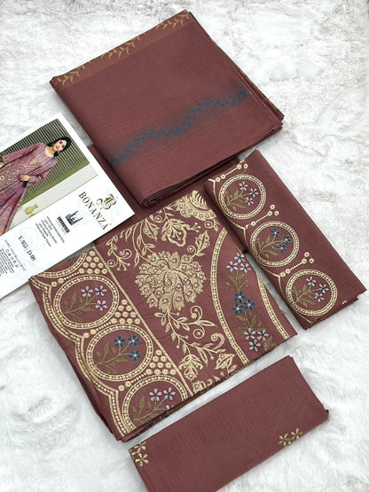 Bonanza Embroidered 3 Piece Pure Lawn Suit – Airjet Bana Dora Collection