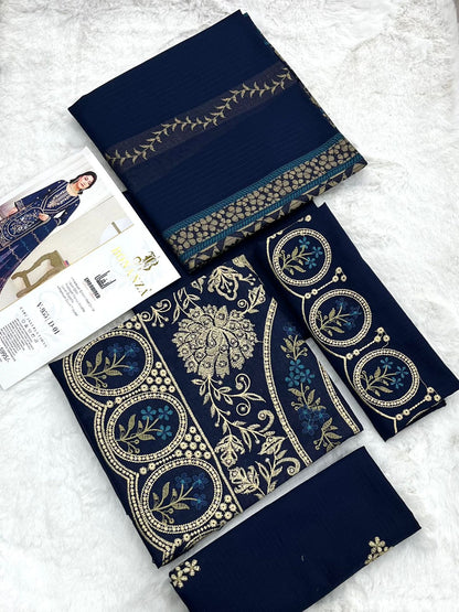 Bonanza Embroidered 3 Piece Pure Lawn Suit – Airjet Bana Dora Collection