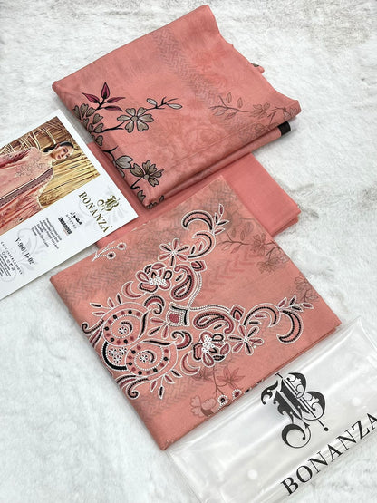 Bonanza Embroidered 3 Piece Pure Lawn Suit – Summer Collection