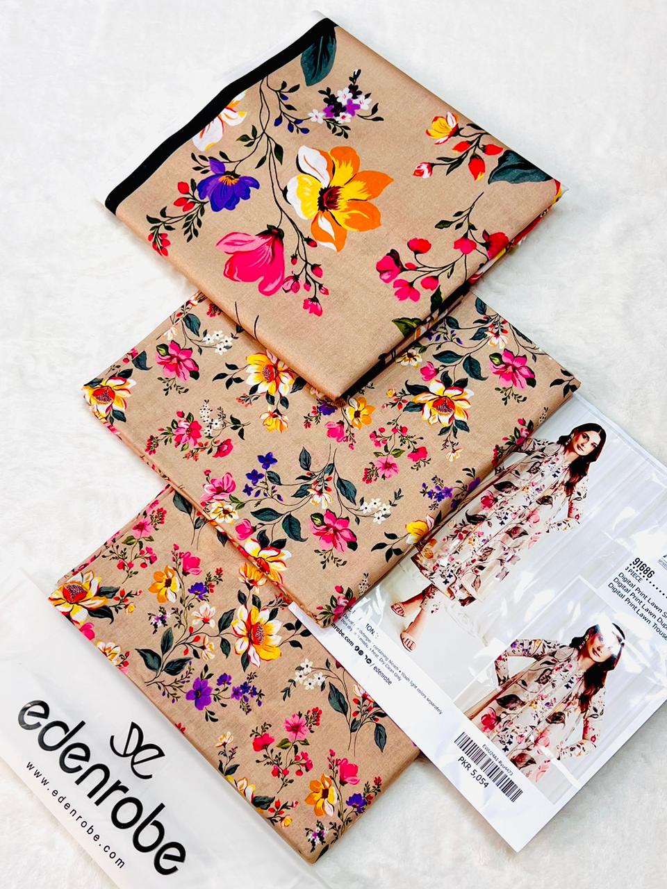 Abeera Printed 3 Piece Digital Lawn Suit – Summer Collection