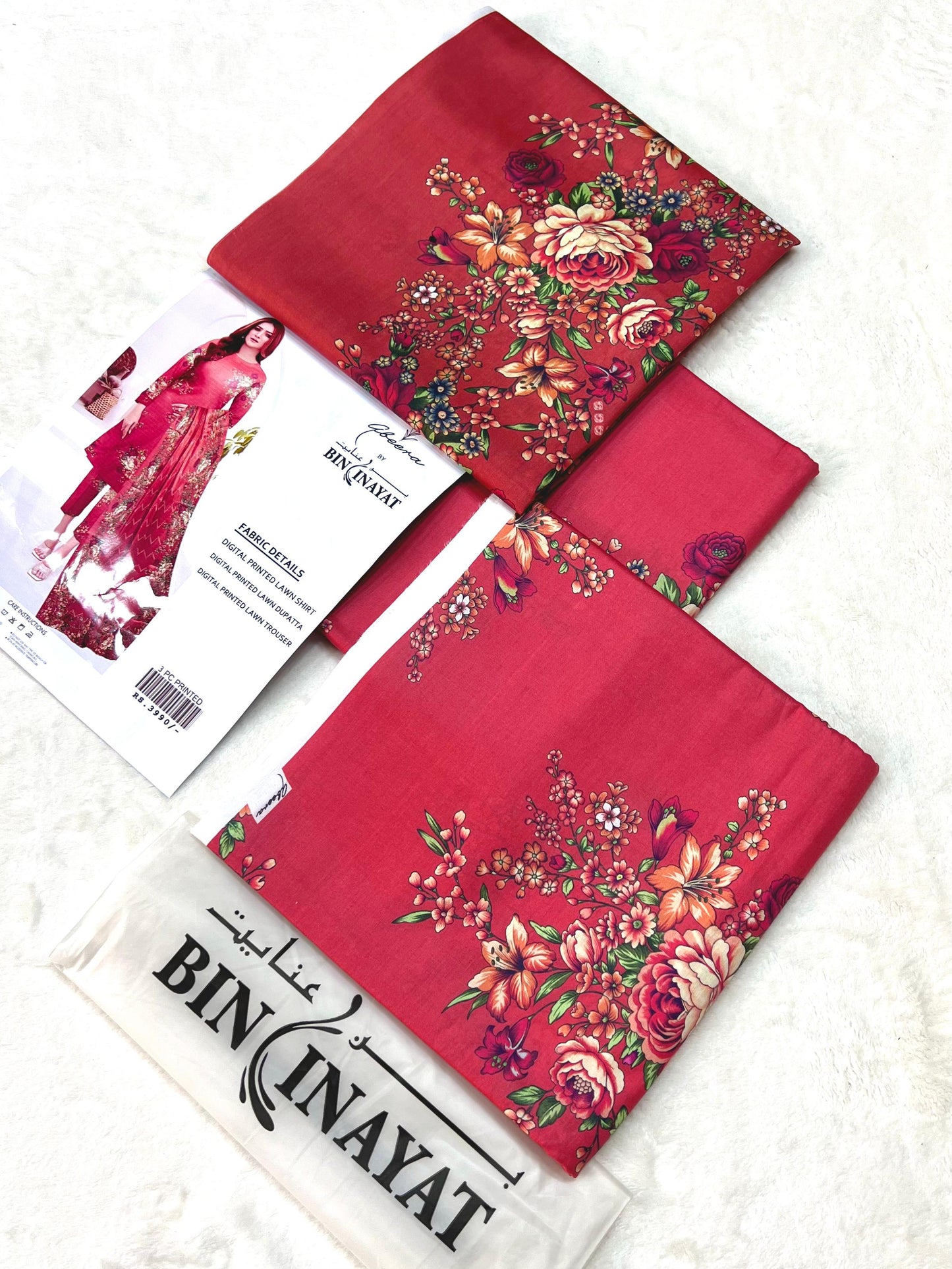 Abeera Printed 3 Piece Digital Lawn Suit – Summer Collection