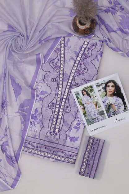 Embroidered 3 Piece Lawn Suit | Summer Collection 2026 | Premium Lawn Dress For Women