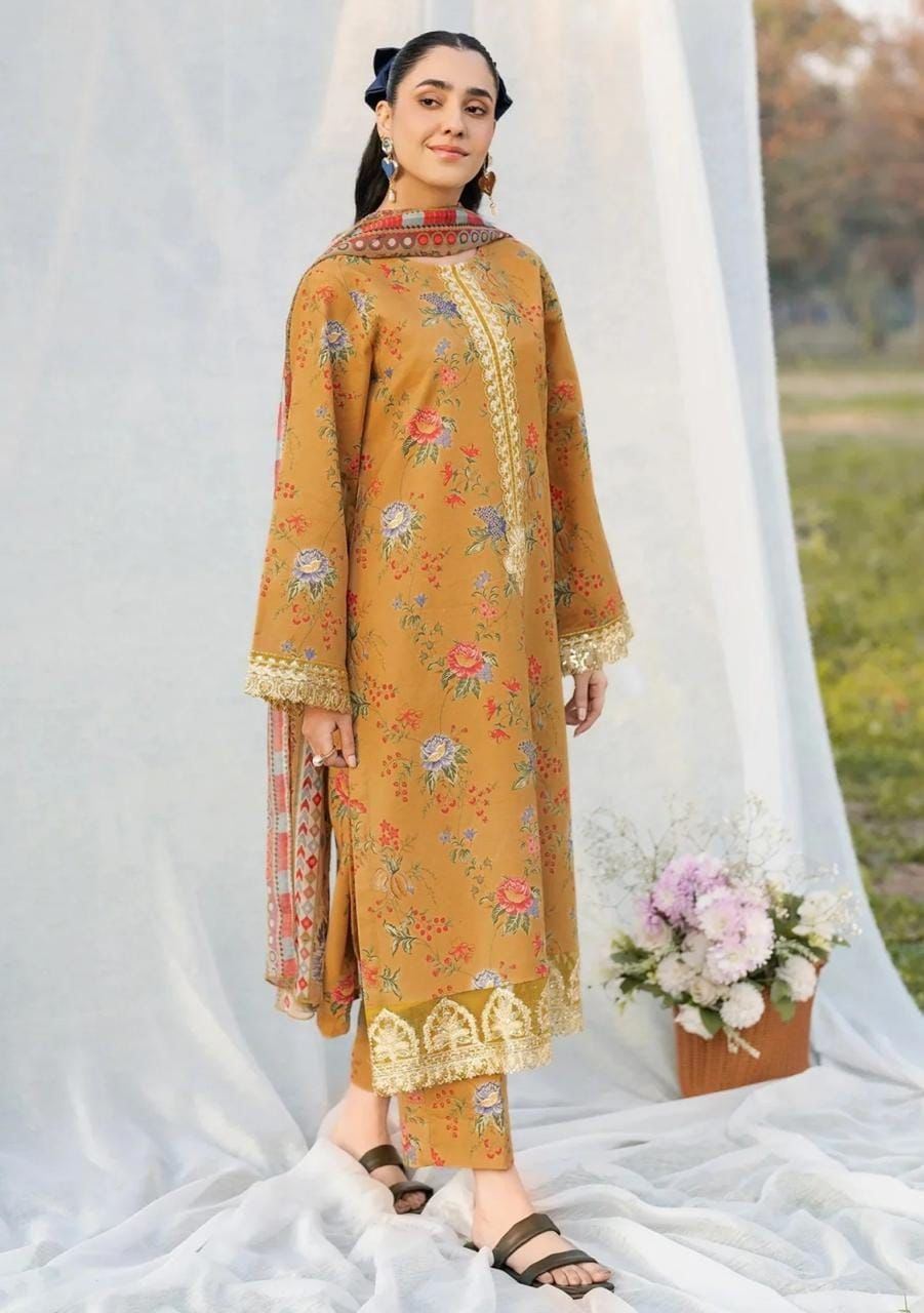 Embroidered 3 Piece Lawn Suit | Summer Collection 2026 | Premium Lawn Dress For Women