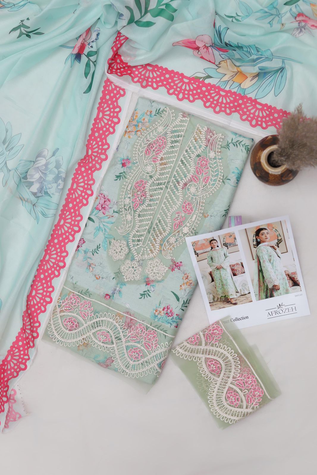 Embroidered 3 Piece Lawn Suit | Summer Collection 2026 | Premium Lawn Dress For Women