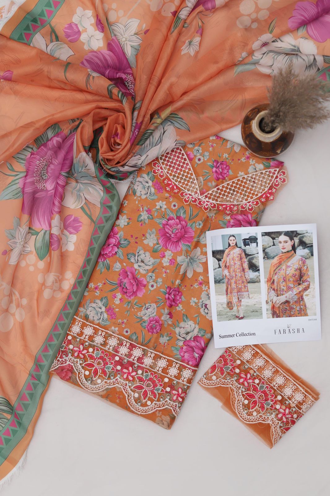 Embroidered 3 Piece Lawn Suit | Summer Collection 2026 | Premium Lawn Dress For Women