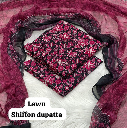 Maria B Lawn 3PC Printed Suit