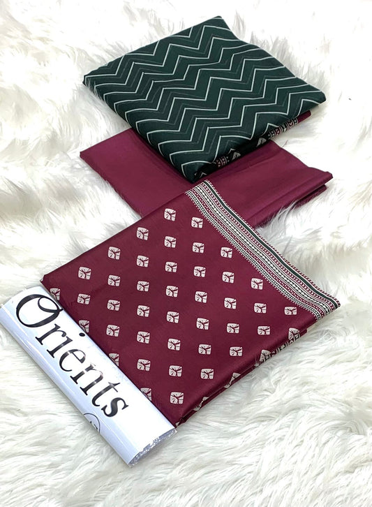 Orient’s Brand Lawn 3 Piece Suit with Voil Lawn Dupatta
