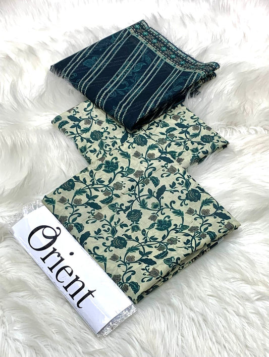 Orient’s Brand Lawn 3 Piece Suit with Voil Lawn Dupatta