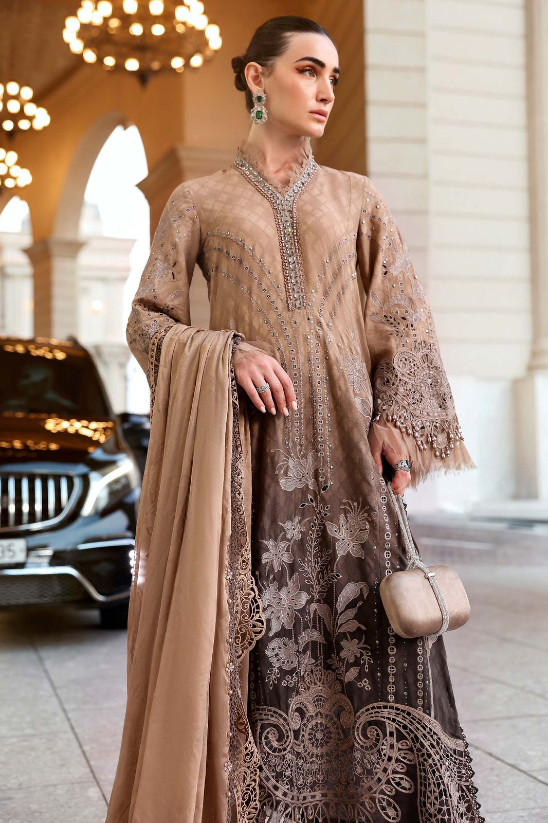 Maria B Luxury Lawn Collection 2026 Heavy Embroidered 3PC Suit