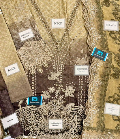 Maria B Luxury Lawn Collection 2026 Heavy Embroidered 3PC Suit