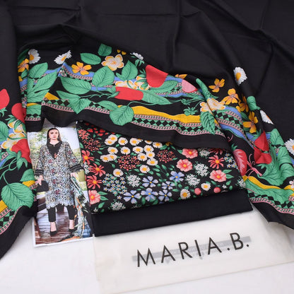 Maria B MP-1AB Chikankari Lawn 3PC Suit with Chiffon Dupatta