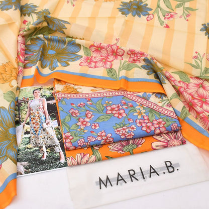 Maria B MP-1AB Chikankari Lawn 3PC Suit with Chiffon Dupatta