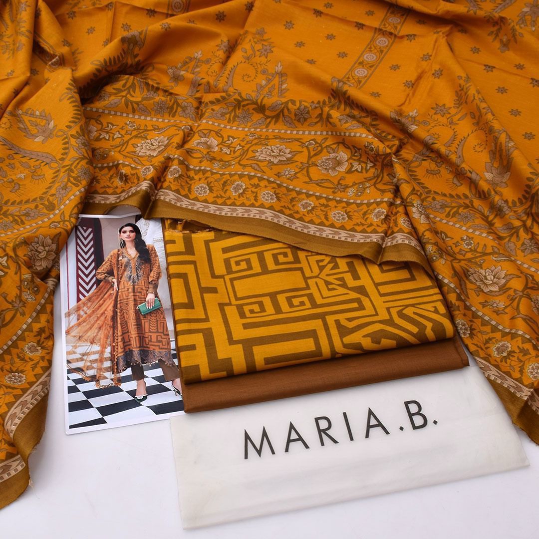 Maria B MP-1AB Chikankari Lawn 3PC Suit with Chiffon Dupatta