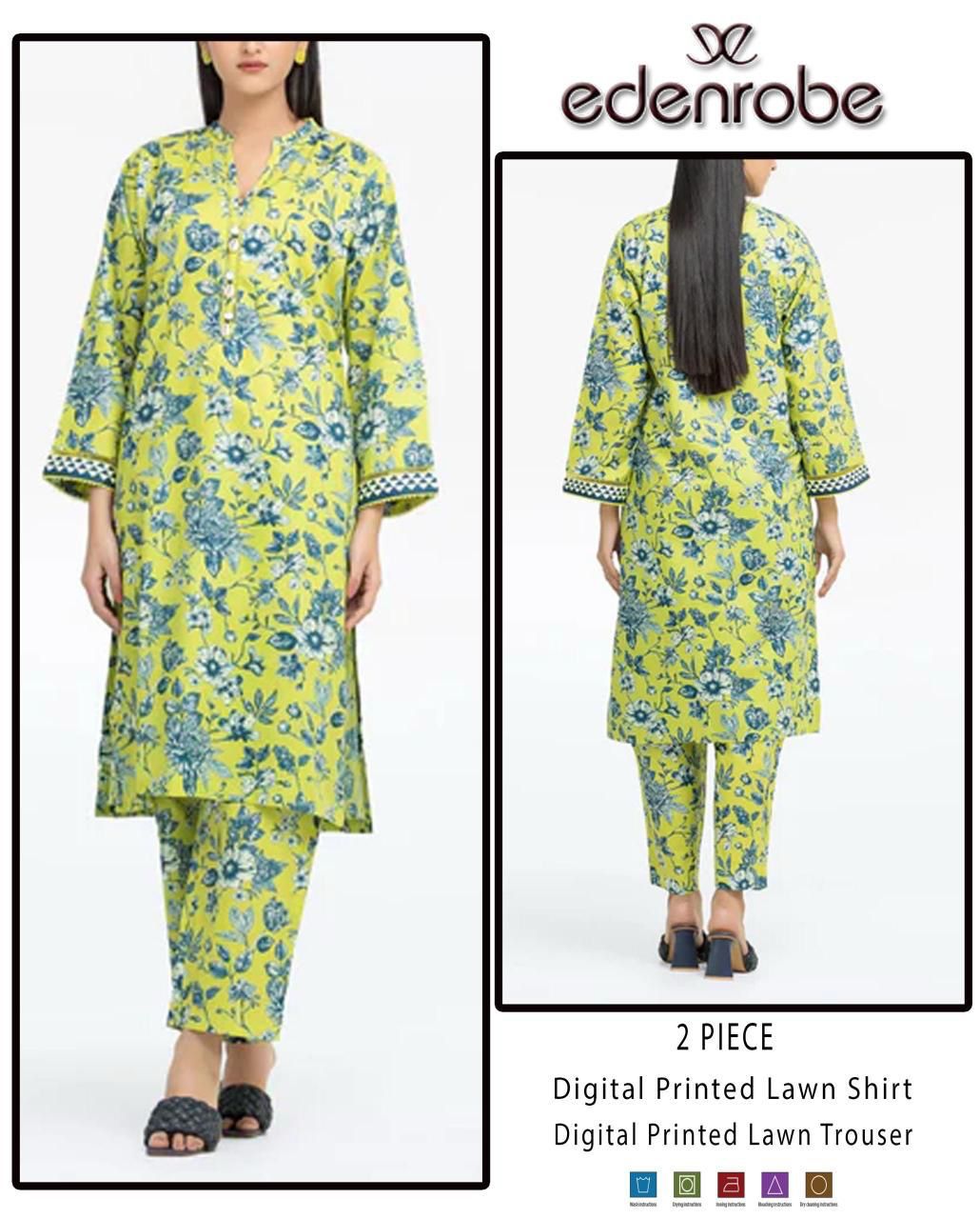 Premium Digital Printed Lawn 2PC Suit for Women