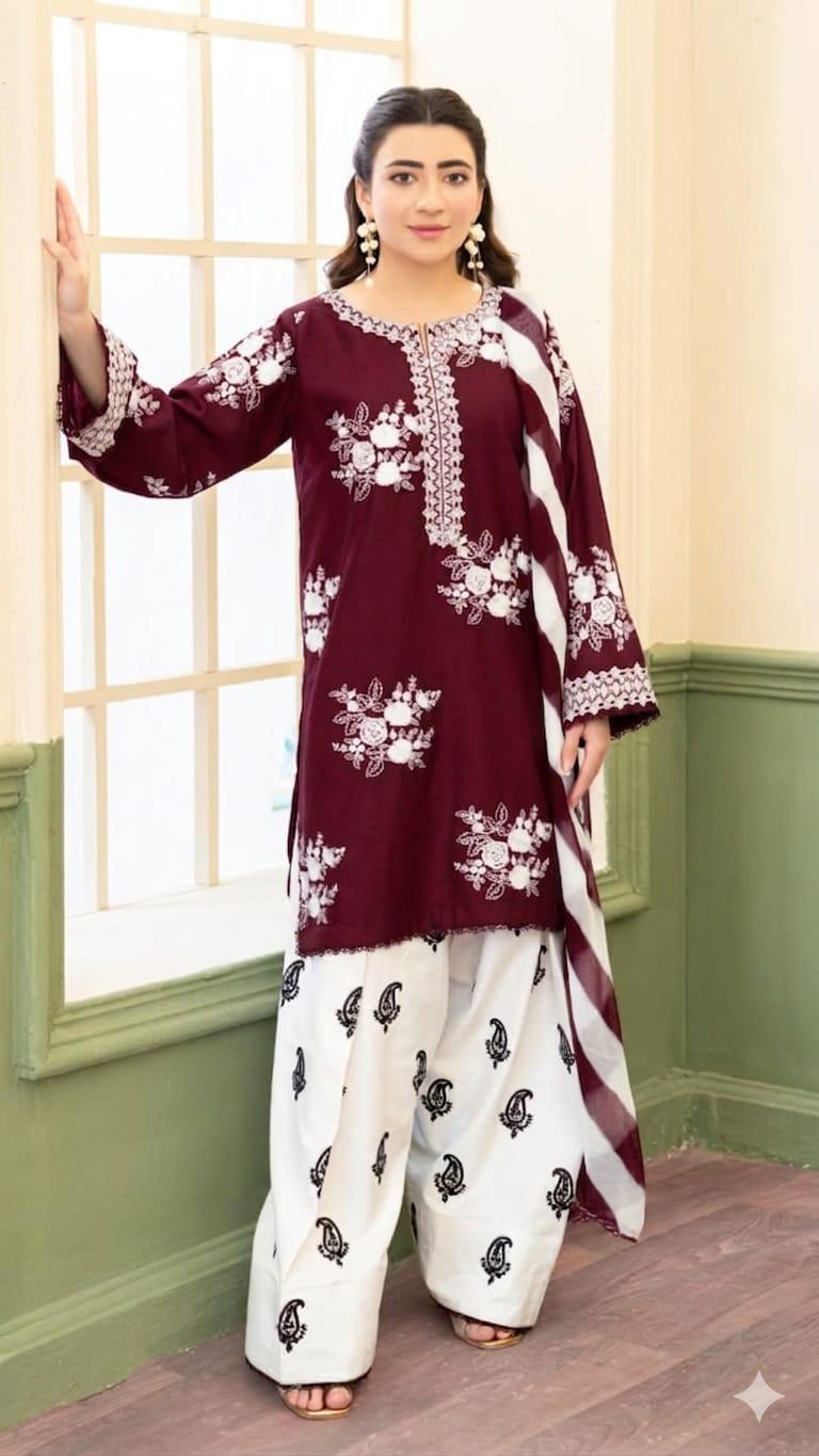 Laiba Mir Lawn 3 Piece Embroidered Summer Collection | Airjet Lawn Suit