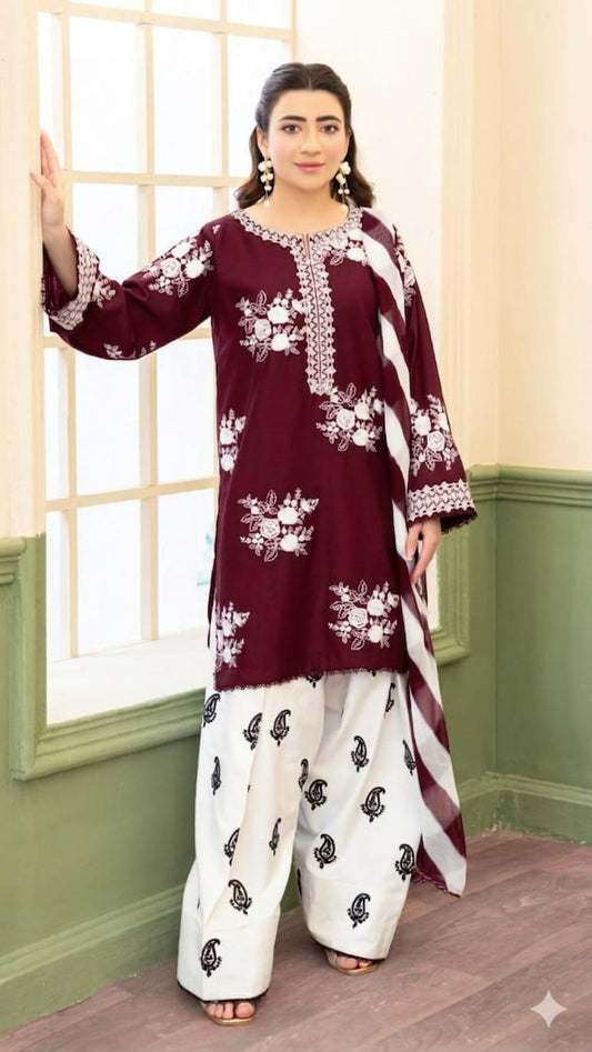 Laiba Mir Lawn 3 Piece Embroidered Summer Collection | Airjet Lawn Suit