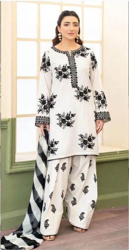 Laiba Mir Lawn 3 Piece Embroidered Summer Collection | Airjet Lawn Suit