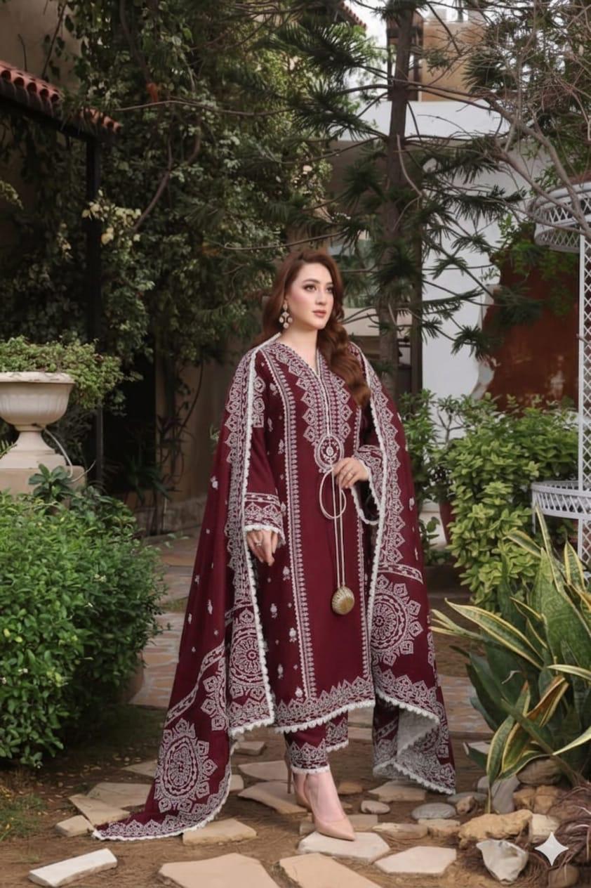 Aneela’s Lawn 3 Piece Embroidered Summer Collection | Airjet Lawn Suit