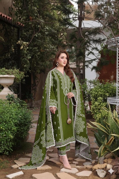 Aneela’s Lawn 3 Piece Embroidered Summer Collection | Airjet Lawn Suit