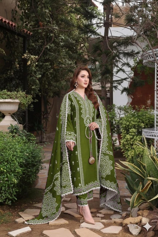 Aneela’s Lawn 3 Piece Embroidered Summer Collection | Airjet Lawn Suit