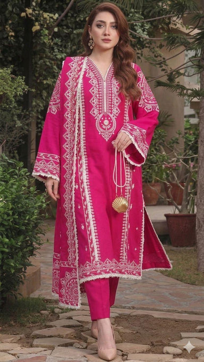 Aneela’s Lawn 3 Piece Embroidered Summer Collection | Airjet Lawn Suit