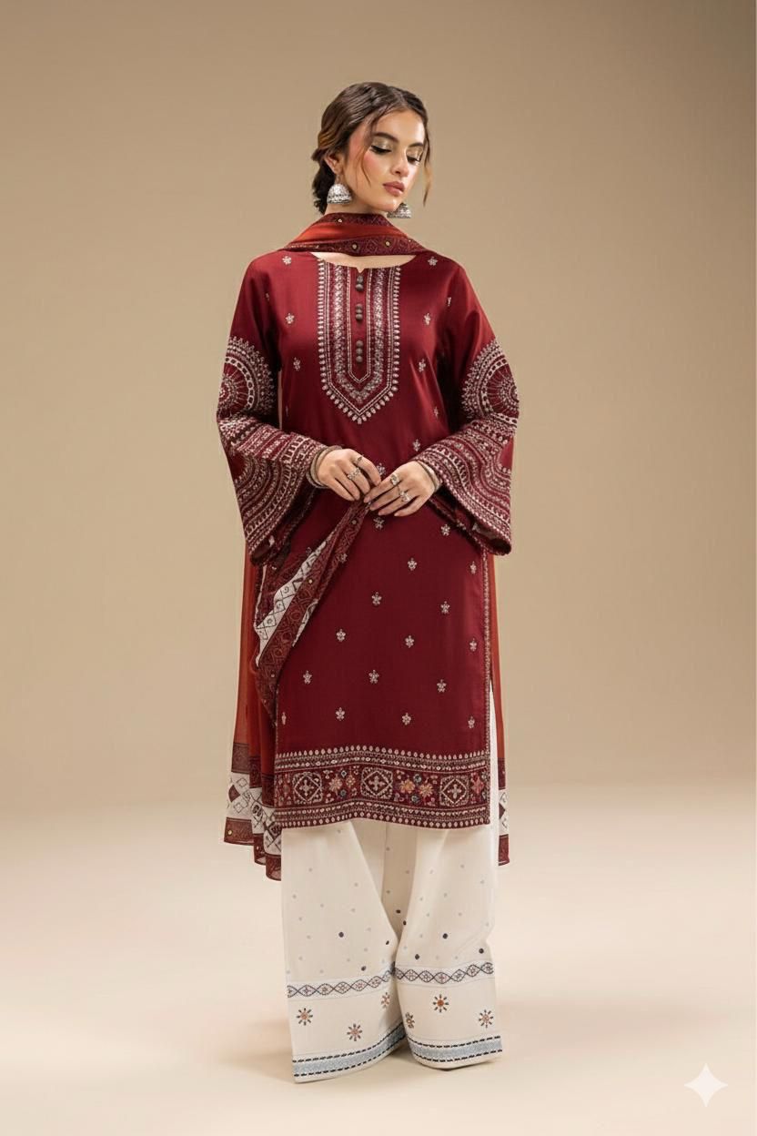 Luxury Lawn 3 Piece Embroidered Summer Collection | Airjet Lawn Suit