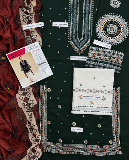 Luxury Lawn 3 Piece Embroidered Summer Collection | Airjet Lawn Suit