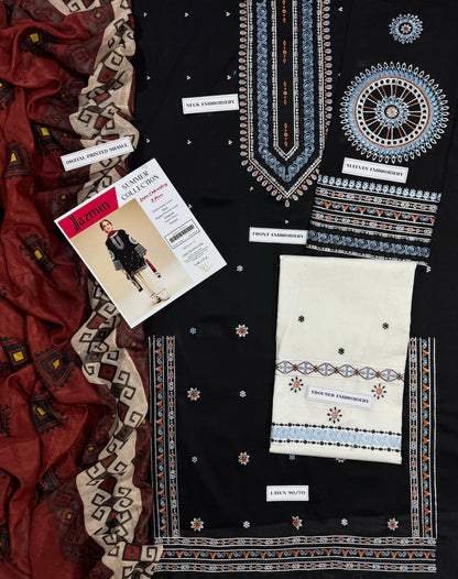 Luxury Lawn 3 Piece Embroidered Summer Collection | Airjet Lawn Suit