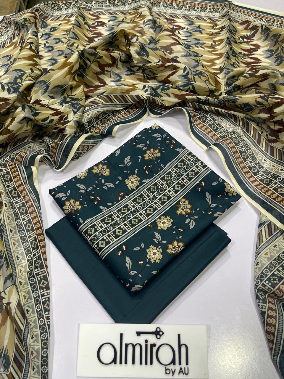 2026 Print Lawn Collection 3 Piece Suit | Printed Lawn Shirt With Voile Dupatta & Dyed Trouser