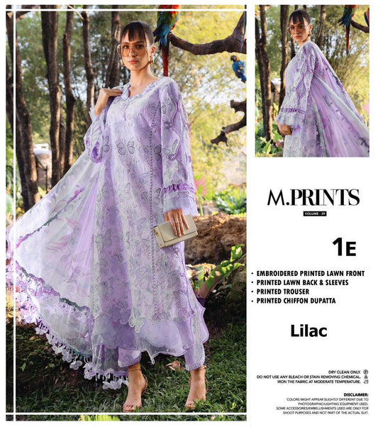 Maria B MP-1AB Chikankari Lawn 3PC Suit with Chiffon Dupatta